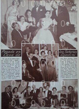 AFICHE ANTIGUO. 1951. EN CASA DE CARLO AGOSTINI
