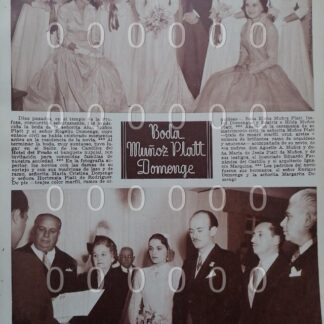 AFICHE ANTIGUO. 1951. BODA. DOMENGE PLATT /ASM