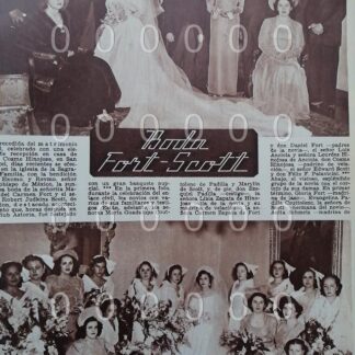 AFICHE ANTIGUO 1951 BODA SCOTT FORT