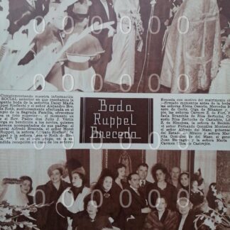 AFICHE ANTIGUO 1951 BODA BRECEDA RUPPEL /ASM