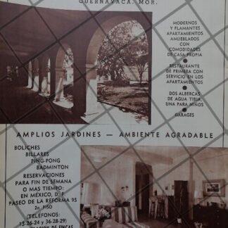 CARTEL ANTIGUO INAUGURAN HOTEL LA LATINO AMERICANA, MORELOS 1950