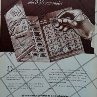 RARISIMO CARTEL ANTIGUO TIMBRES GUADALUPANOS 1951