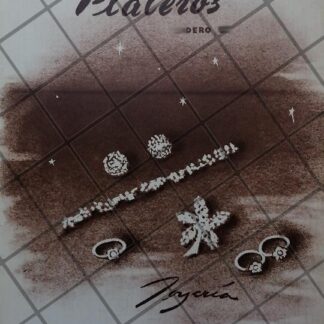 CARTEL PUBLICITARIO ANTIGUO JOYERIA PLATEROS 1951 /877
