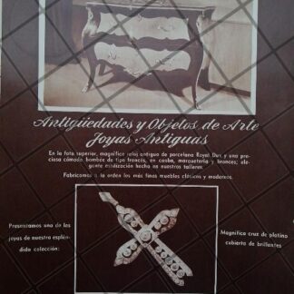 CARTEL ANTIGUO JOYERIA DE LA FUENTE BUSTILLO 1951 /872