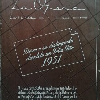 CARTEL ANTIGUO JOYERIA LA OPERA 1951 /870