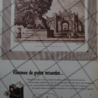 CARTEL ANTIGUO CIGARROS BELMONT. DIBUJO DE ALBERTO BELTRAN