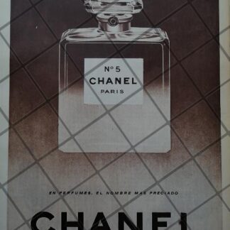 CARTEL PUBLICITARIO ANTIGUO PERFUME. CHANEL No 5 /1951