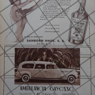 CARTEL ANTIGUO AMBULANCIAS GAYOSSO Y OTROS 1951/867