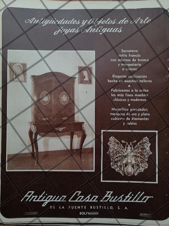 CARTEL ANTIGUO TIENDA DE LA FUENTE BUSTILLO 1951/866