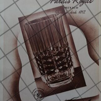 CARTEL ANTIGUO TIENDA PALAIS ROYAL CRISTAL VAL SAINT LAMBERT