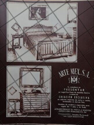 CARTEL ANTIGUO TIENDA ARTE MEX S.A 1951 /862