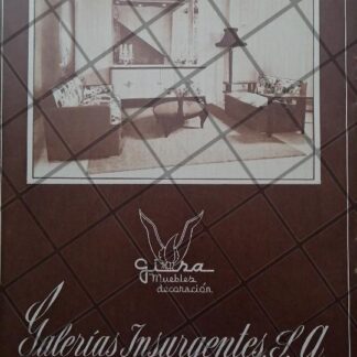 CARTEL ANTIGUO TIENDA GALERIAS INSURGENTES 1951 /859