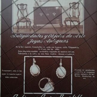 CARTEL ANTIGUO TIENDA JOYERIA DE LA FUENTE BUSTILLO 1951 /858