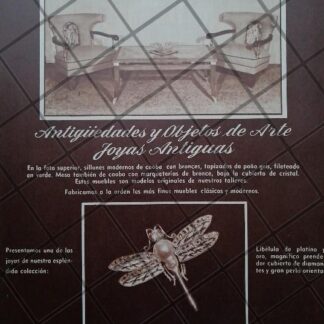 CARTEL ANTIGUO JOYERIA DE LA FUENTE BUSTILLO 1951 /855