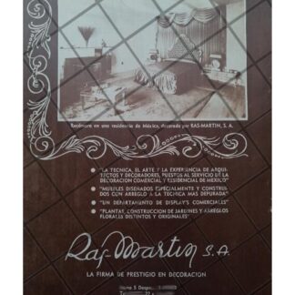 CARTEL ANTIGUO TIENDA MUEBLERIA RAS MARTIN 1951 /853
