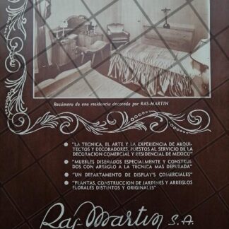 CARTEL ANTIGUO TIENDA DE MUEBLES RAS-MARTIN 1951 /849