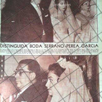 AFICHE RETRO. BODA. SERRANO PEREA 1960s. JORGE SERRANO BERRIOZABAL