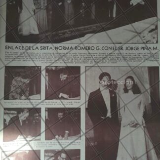 AFICHE RETRO. BODA. PIÑA ROMERO 1960s (JORGE PIÑA MEDINA)