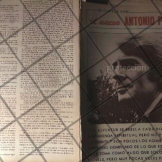 AFICHE RETRO TOMAS PERRIN ENTREVISTA A ANTONIO PRIETO MARTIN 1970