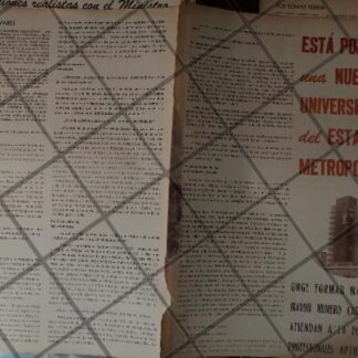 AFICHE RETRO NACE LA UNIVERSIDAD AUTONOMA METROPOLITANA 1973