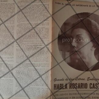 AFICHE RETRO. ENTREVISTA ROSARIO CASTELLANOS 1970
