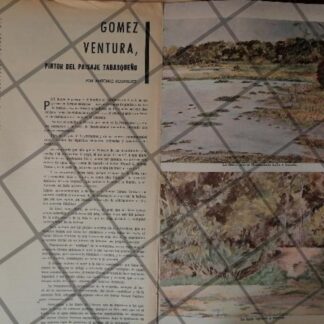 AFICHE RETRO ORIGINAL. EL PINTOR. MIGUEL A. GOMEZ VENTURA 1964