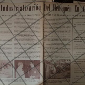 AFICHE RETRO ORIGINAL. PRODUCCION DEL HENEQUEN EN YUCATAN 1970