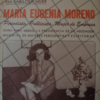 AFICHE RETRO. MARIA EUGENIA MORENO. PERIODISTA 1970