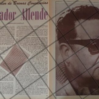 AFICHE RETRO SALVADOR ALLENDE ELECTO, CONTROVERSIA 1970