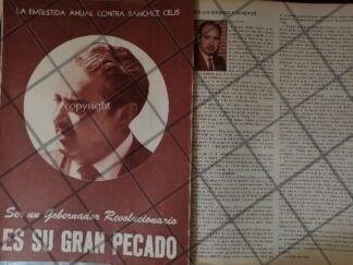 AFICHE RETRO CRITICA A LEOPOLDO SANCHEZ CELIS 1960s