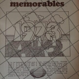 AFICHE RETRO ORIGINAL. TELEVISORA TELEVISA 1973