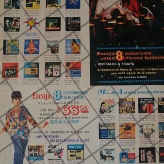 CARTEL RETRO ORIGINAL. CLUB DE DISCOS ORFEON. 1960s /911