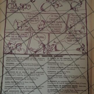 AFICHE RETRO ORIGINAL. LIBROS UNIVERSITARIOS U.N.A.M. 1967 DIBUJO DE MAGU