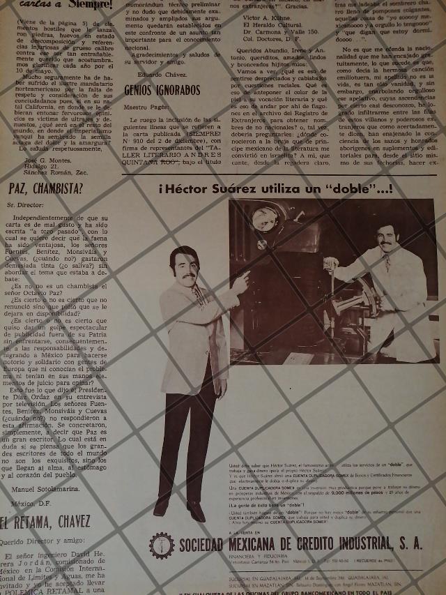 CARTEL RETRO HECTOR SUAREZ. SOCIEDAD MEXICANA DE CREDITO INDUSTRIAL 1970