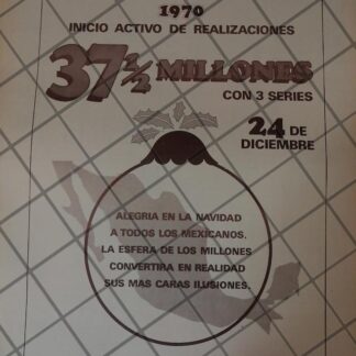 CARTEL ANTIGUO LOTERIA NACIONAL 1970 /173