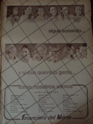 AFICHE RETRO. BANCO FINANCIERA DEL NORTE 1973 /145
