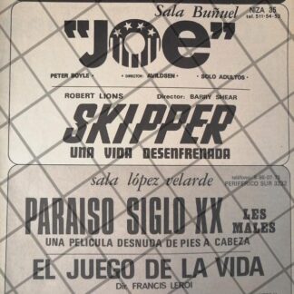 AFICHE ANTIGUO. CINE CLUB DE ARTE A.C. 1971 /4