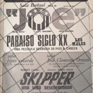 AFICHE ANTIGUO. CINE CLUB DE ARTE A.C. 1971 /2