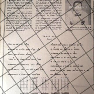 AFICHE ANTIGUO. GUITARRISTA. FERNANDO ROSAS SOLIS 1970