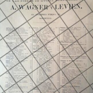 CARTEL ANTIGUO ORIGINAL, CASA WAGNER Y LEVIEN 1898