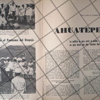 AFICHE ANTIGUO ASESINATO DE ENEDINO MONTIEL BARONA. AHUATEPEC