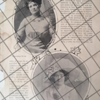 AFICHES ANTIGUOS ORIGINALES. ESPERANZA RIVAS & CONCEPCION ADSUAR 1911