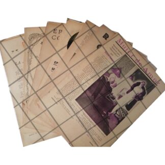 LOTE DE 37 AFICHES INEDITOS DE ROSARIO SANSORES 1930s