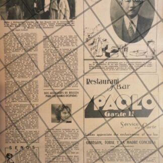 AFICHE RETRO. ORIGINAL. 1935 PABLO FONG "ESPIA CHINO EN MEXICO "