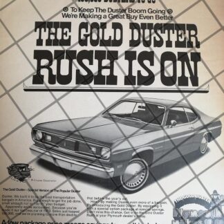 CARTEL RETRO AUTOS PLYMOUTH GOLD DUSTER 1970 -1088