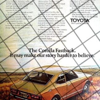 CARTEL RETRO AUTOS TOYOTA COROLLA FASTBACK 1970 -1086