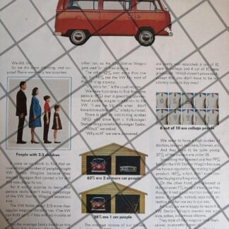 CARTEL RETRO AUTOS VOLKSWAGEN COMBI 1971 -1085