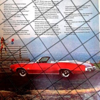 CARTEL RETRO AUTOS BUICK GS 1971 -1080 /RARO