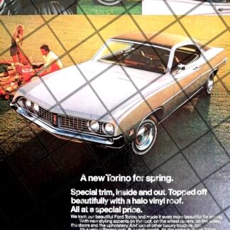 CARTEL RETRO AUTOS FORD TORINO 1971 -1079