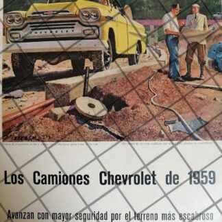 CARTEL RETRO CAMIONETA CHEVROLET APACHE 1959 -1077